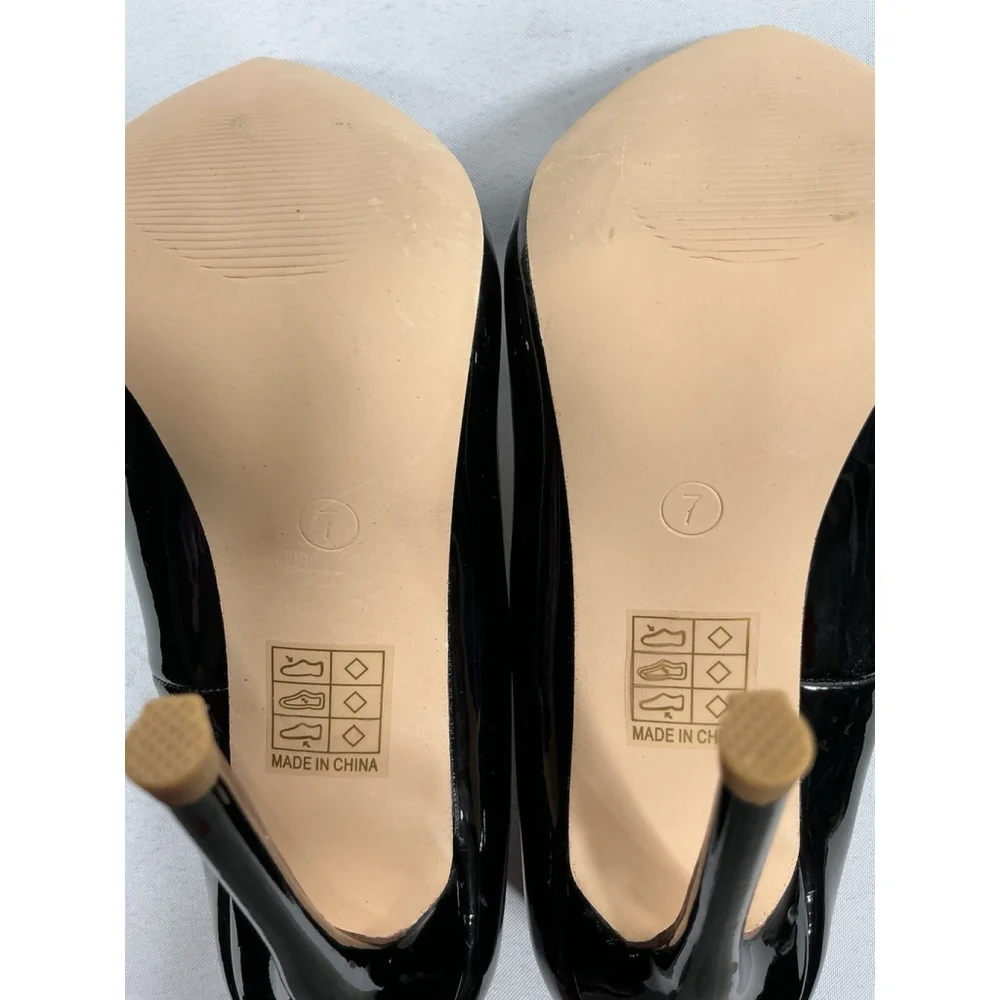 Womans Excellent Condition Elisabet Tang Slip On Stiletto Pumps Black 7 - Picture 8 of 9